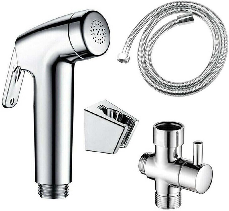 4PCS Bidet Douche Toilet Spray Set Shattaf Shower Head Hose Sprayer Kit Hand Kit