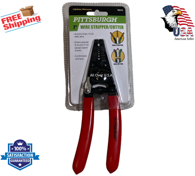 PITTSBURGH 98410 7 inch Wire Stripper with Cutter Carbon Steel PVC