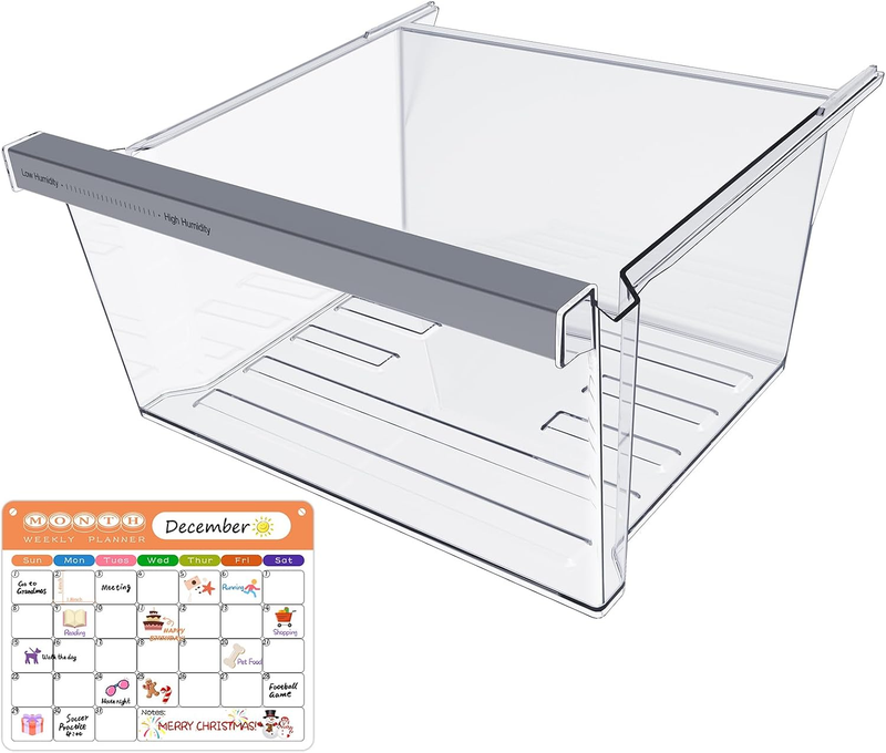 Crisper Drawer W11162443 for Whirlpool Fridge WRS315 WRS325 WRS321