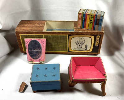 VINTAGE BARBIE S HOUSE CARDBOARD FURNITURE LOT OF 5 eBay