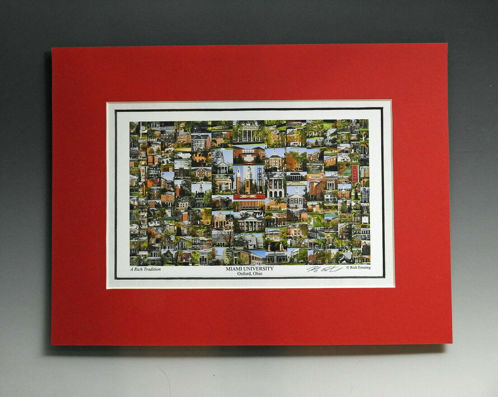 Miami University Ohio,university print,photographic collage campus,alumni gift