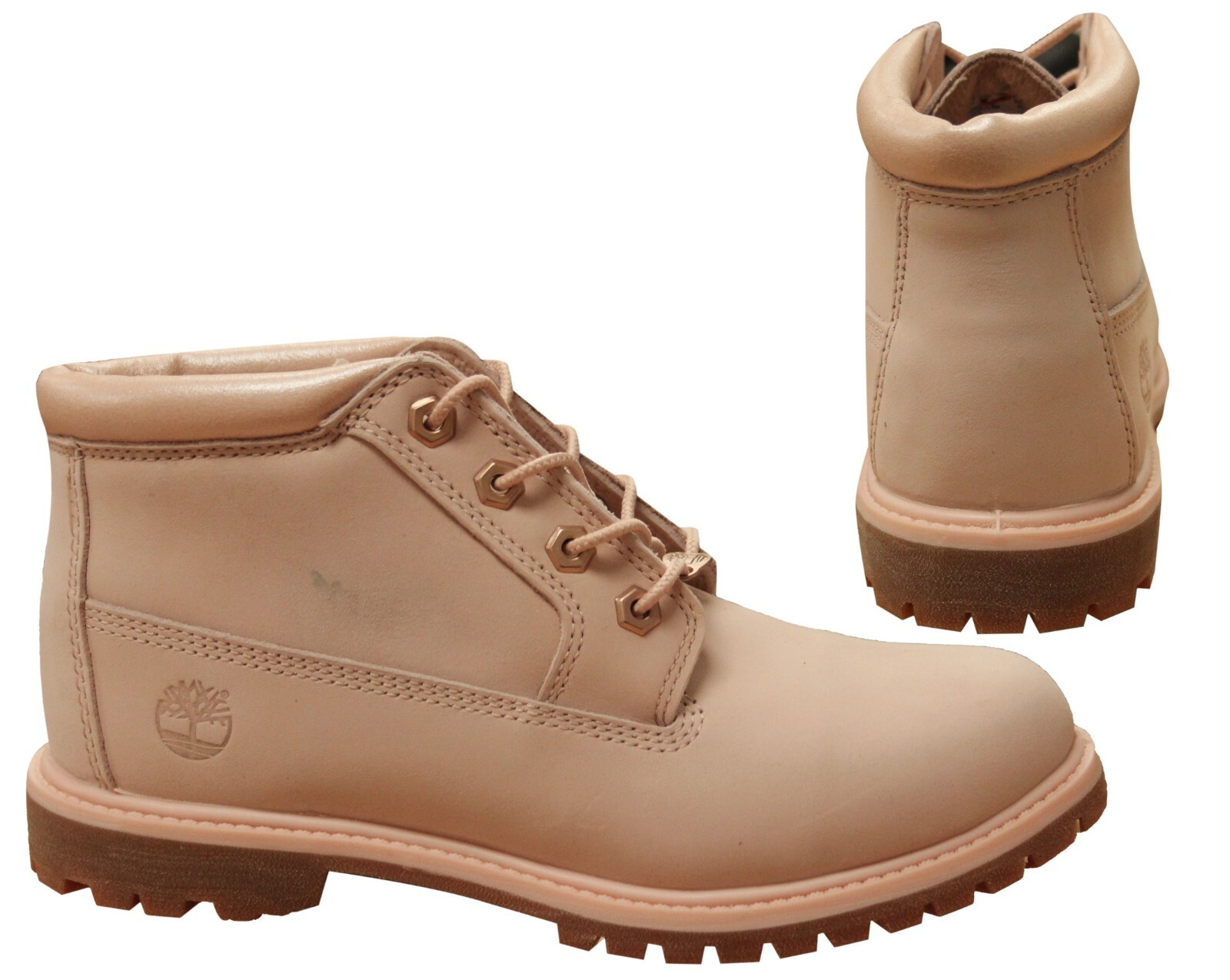pink timberland laces