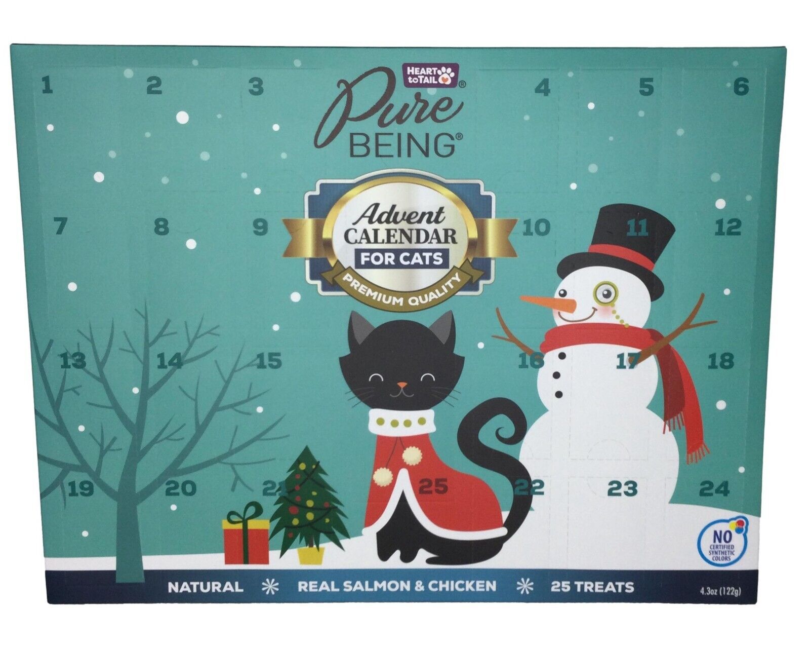 Advent Calendar for Cats 25 Days of Treats Premium Quality Pure Being expired 24