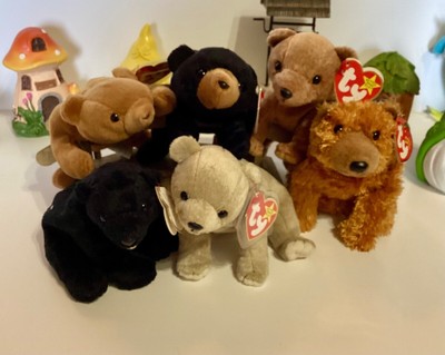 Lot of 6 different Beanie Baby Bears