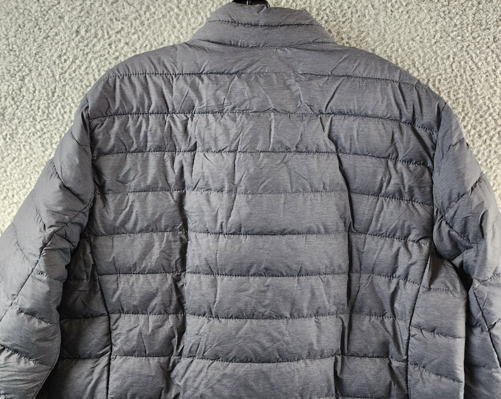 Club Room Quilted Packable Puffer Jacket Men's M Heather Charcoal Full Zip L/S - Picture 15 of 15