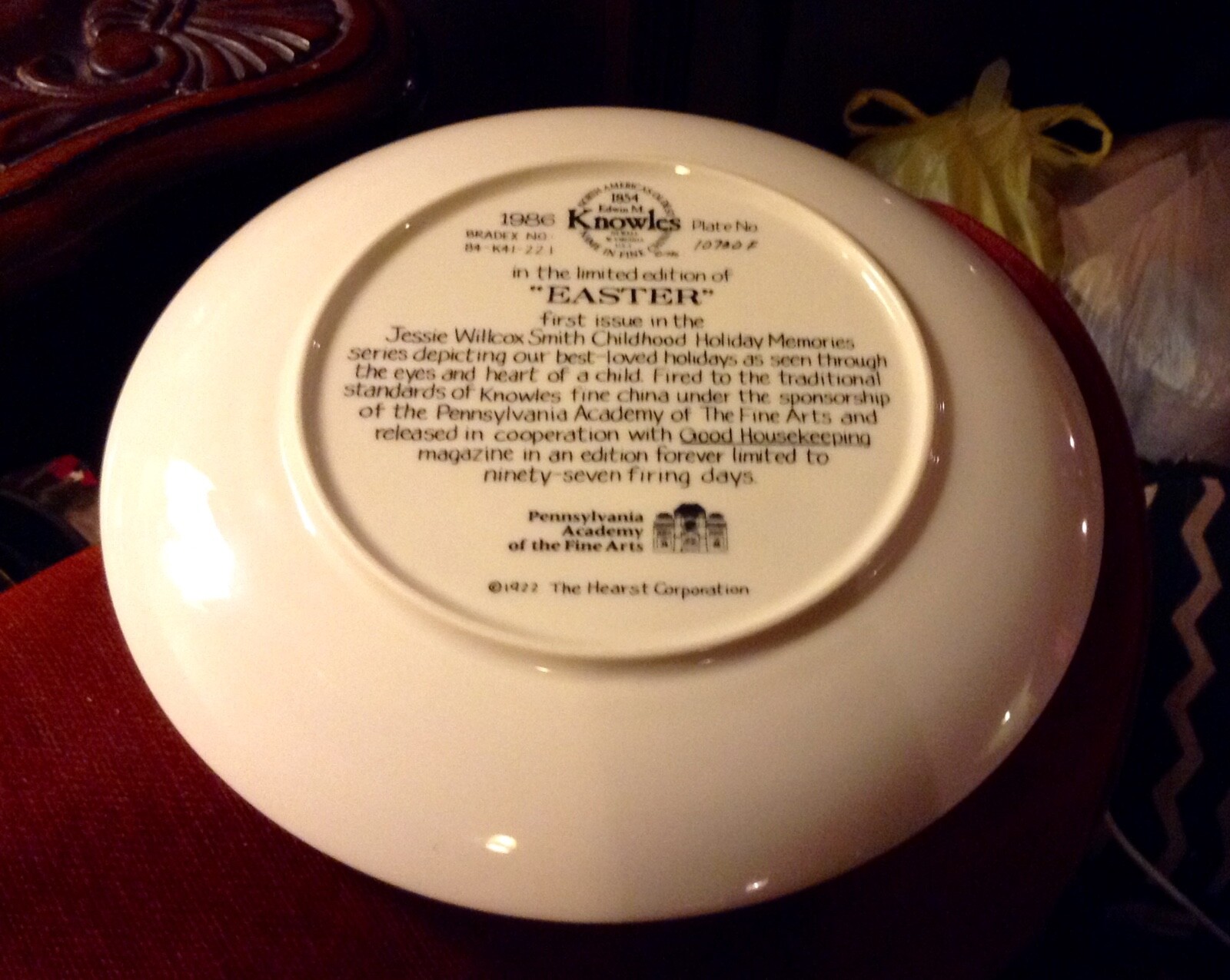 Jessie Wilcox Smith Easter Plate 1986 Limited Edition Childhood Memories Knowles