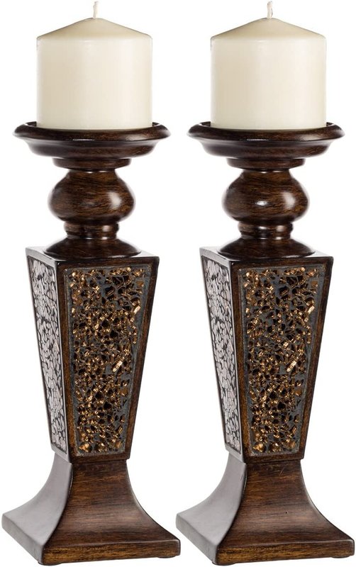 Set Of 2- Crackled Mosaic Design- Functional Table