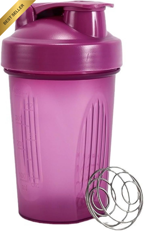 Leak Proof Shaker Bottle for Protein Shakes and Smoothies, 400Ml Portable Mixer