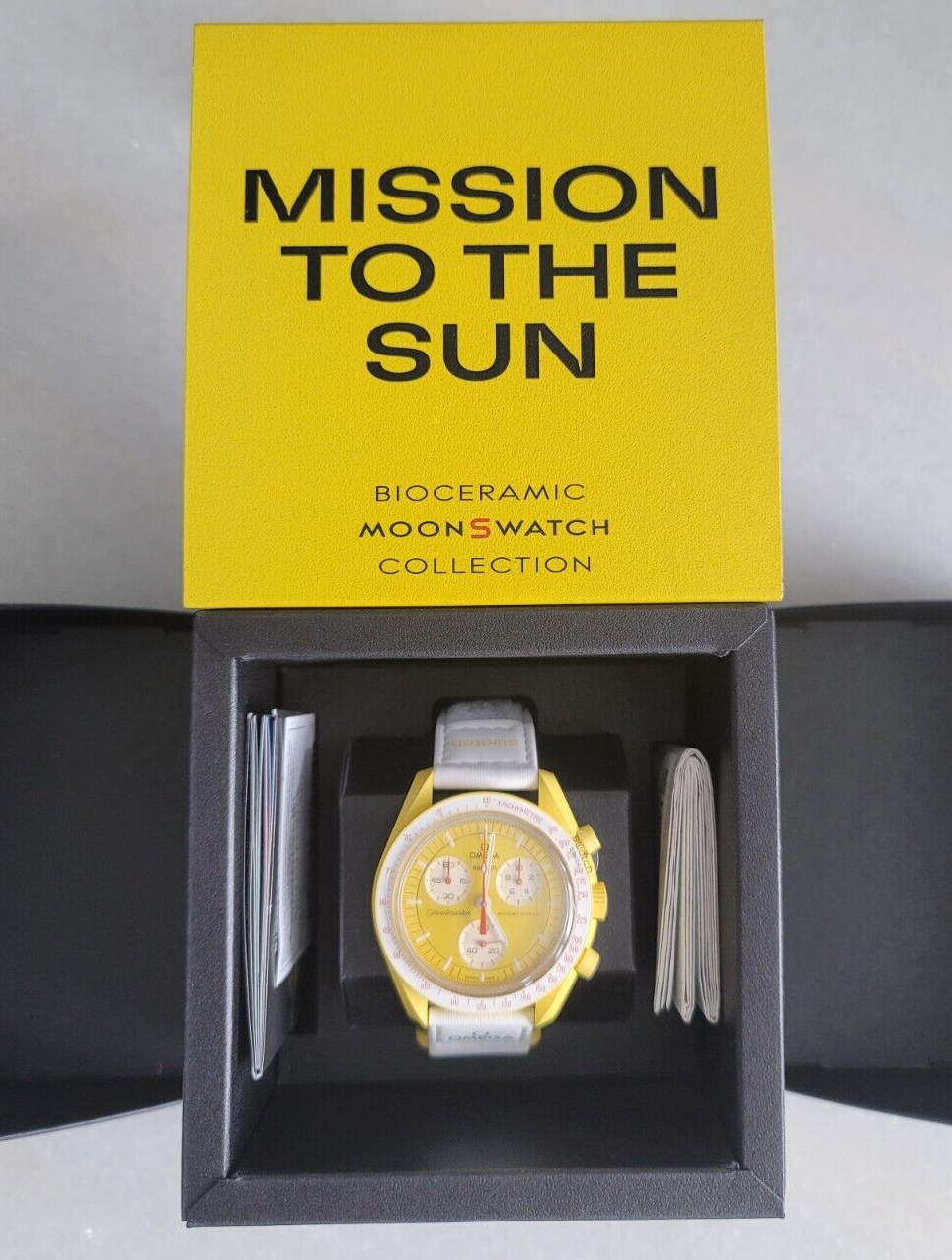 BRAND NEW | Swatch X Omega Bioceramic MoonSwatch: Mission to Sun SO33J100 |  eBay