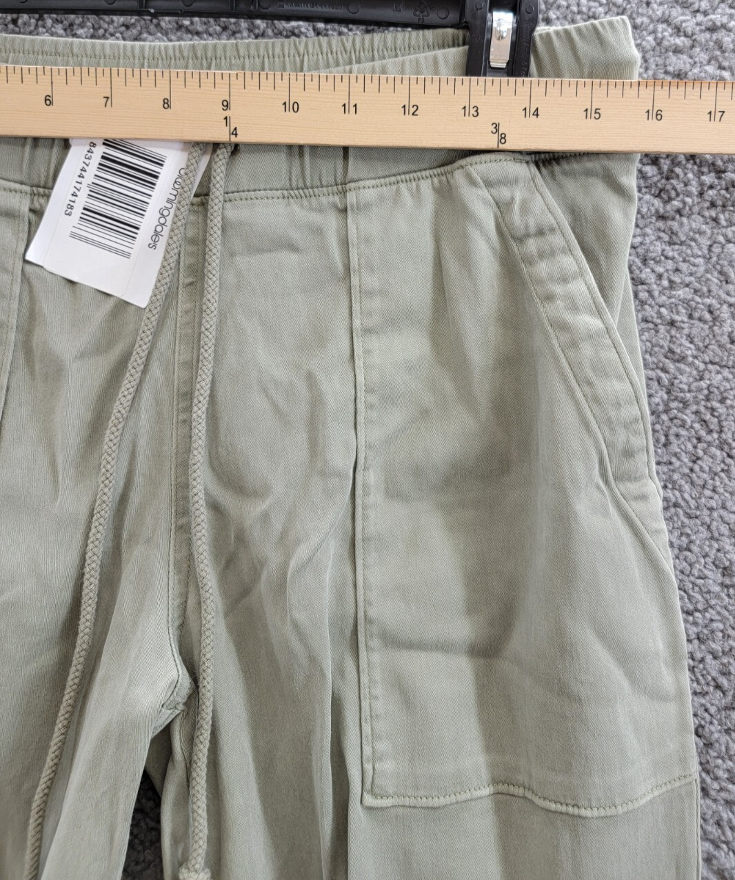 Bella Dahl Patch Pocket Jogger Pants Womens S Soft Army Elastic Waist Drawstring - Picture 5 of 17