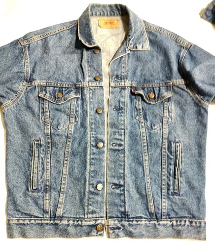 VTG Levi's Jacket Mens ML Denim 1980's Trucker Red Tag