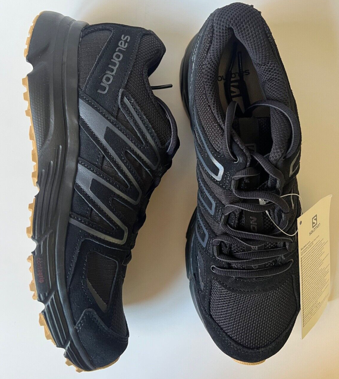 9.5 - Salomon X-Mission 4 Suede Low Black Gum [L41607100]