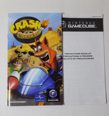 Crash Nitro Kart For Nintendo GameCube Booklet / Instruction Manual Only