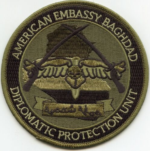 AMERICAN EMBASSY BAGHDAD DIPLOMATIC PROTECTION UNIT subdued green POLICE PATCH