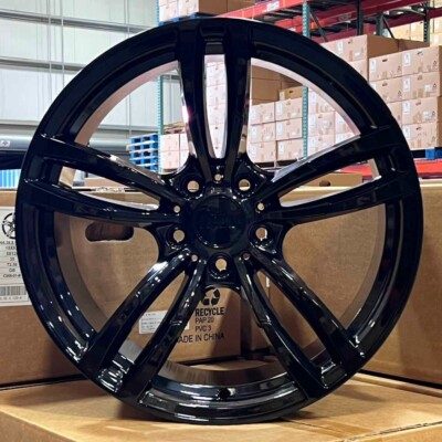 SET OF FOUR 17'' WHEELS 5x120  Gloss Black M Style RIMS FIT BMW 1 2 3 Series