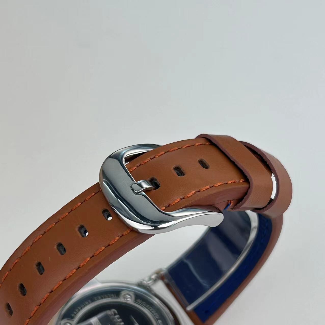 Pre-owned Shinola The Runwell Argonite 1069 Blue Dial Chronograph Quartz Men's Watch 41mm