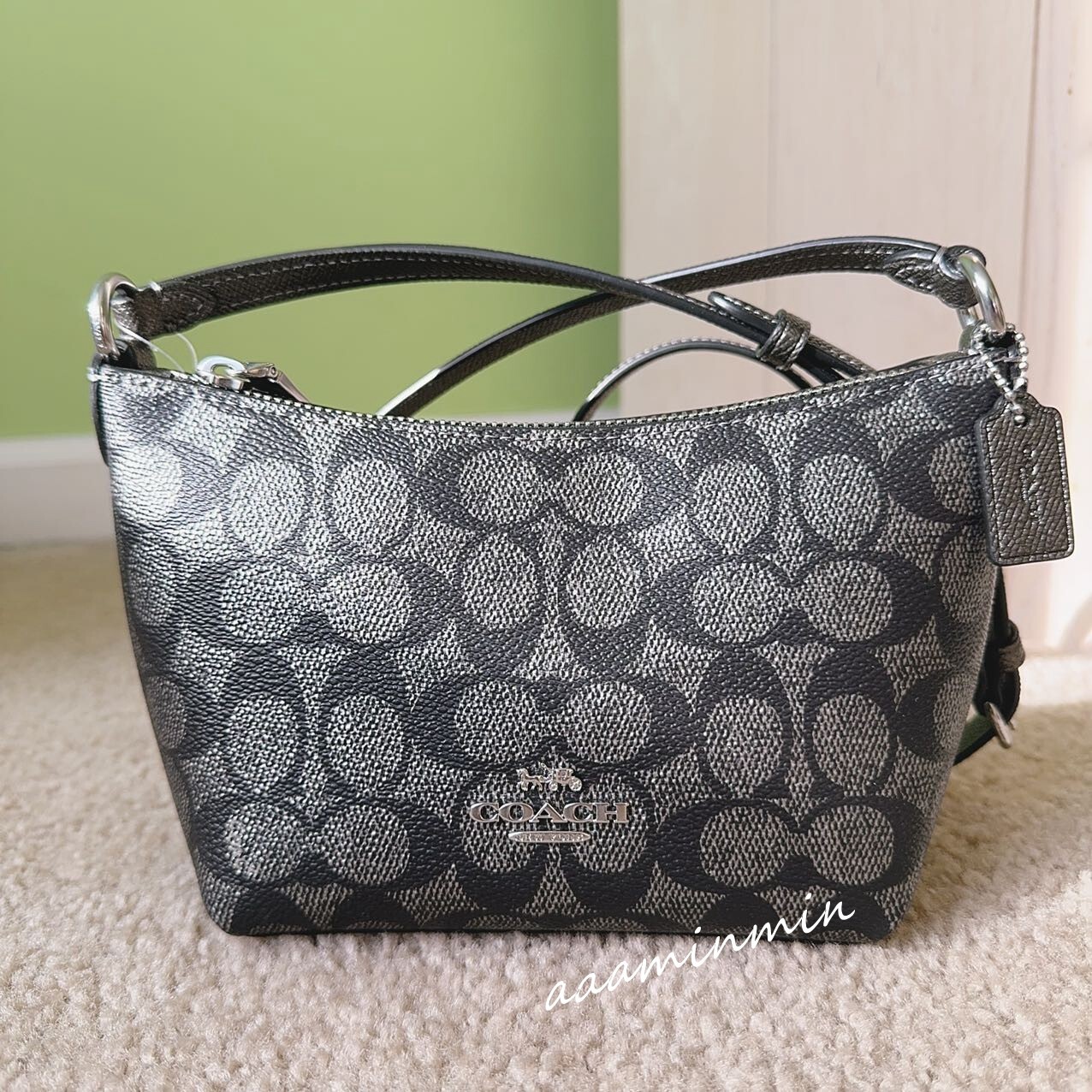 COACH outlet Black Friday Zip Top Crossbody Bag Signature