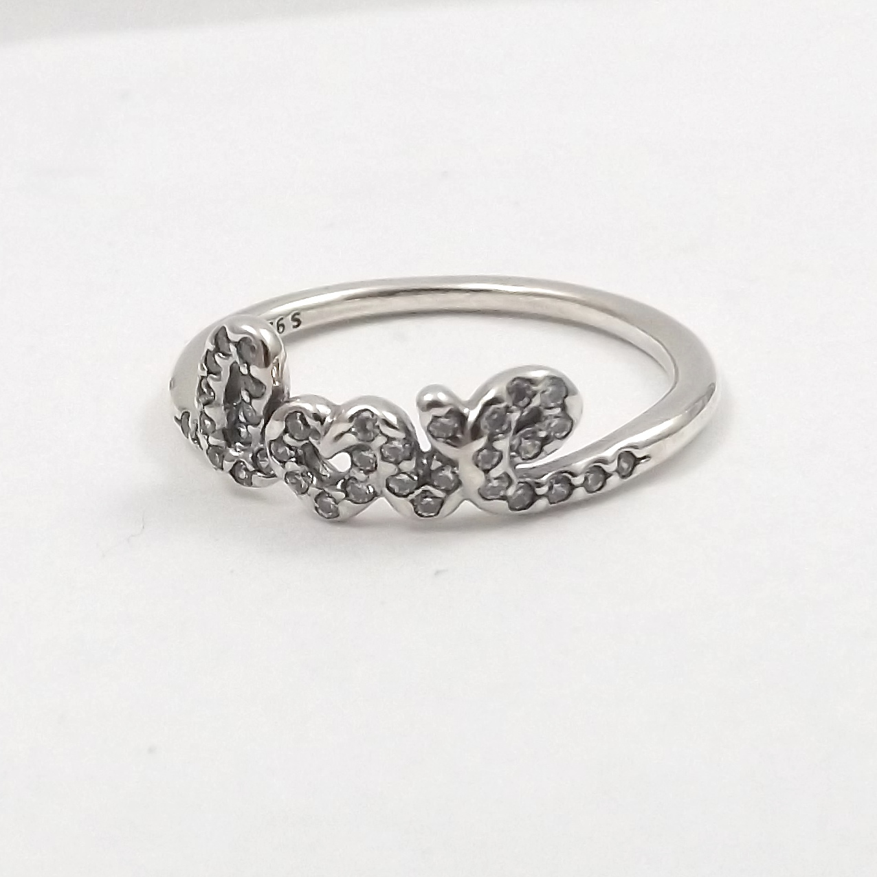 Pandora Sterling Silver 190928CZ Signature of Love Ring Sz 7 Pandora Sterling Silver 190928CZ Signature of Love Ring Sz 7