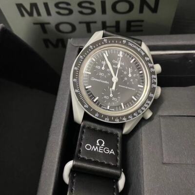 New Swatch x Omega Bioceramic Moonswatch Mission To The Moon Watch -With Box