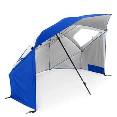 Sport-Brella Super-Brella SPF 50+ Sun and Rain Canopy Umbrella (8-Foot, Blue)