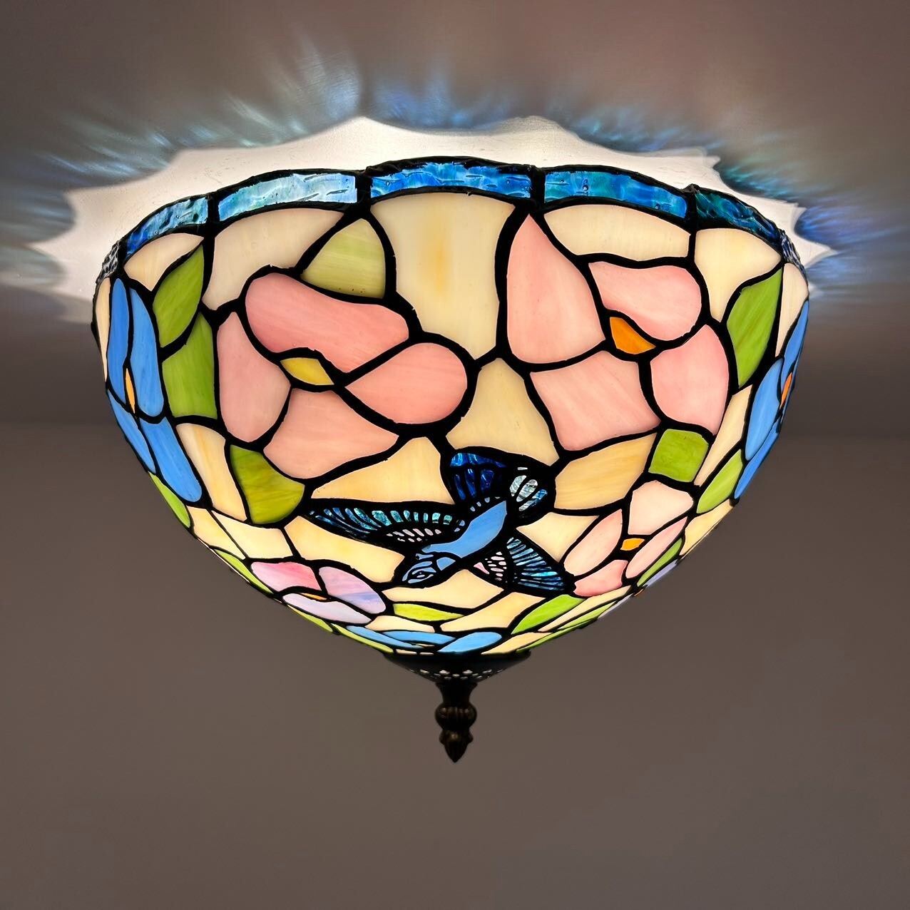 その他 Tiffany Style: 170 Years of Design Tiffany Style Night Light Stained Glass Butterfly Vintage 6