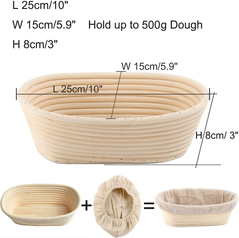 Round Oval Bread Proofing Basket Pack 2 Bread Mold Sourdough Bread Bannetons Bor