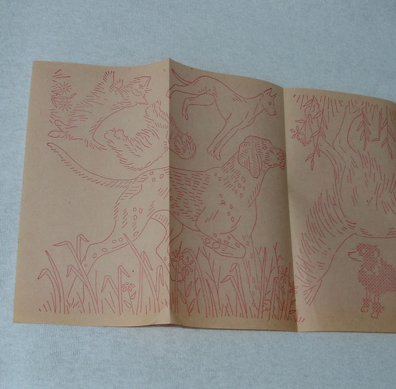 Vintage Embroidery Transfer Pattern Dogs Retriever Boxer Poodle Sheep Terrier