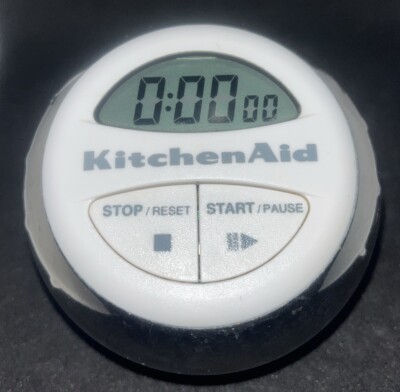 KitchenAid Digital Timer Cooks Series Kitchen KAT150WH White W/ Chrome Used