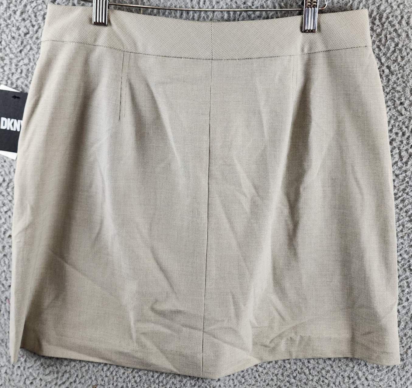 DKNY A-Line Business Casual Suit Skirt Womens 10 Light Fatigue/White Zip Closure - Picture 8 of 17