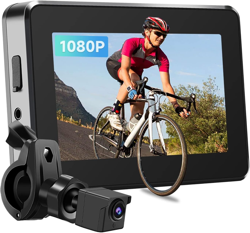 Bike Camera 1080P 4.3&rsquo;&rsquo; Monitor 130&deg;Adjustable Wide Night Vision for Ebike