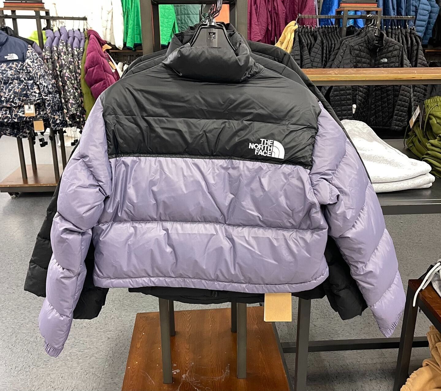 Pre-owned The North Face Womens  1996 Retro Short Nuptse Jacket -700 Down /lunar Slate