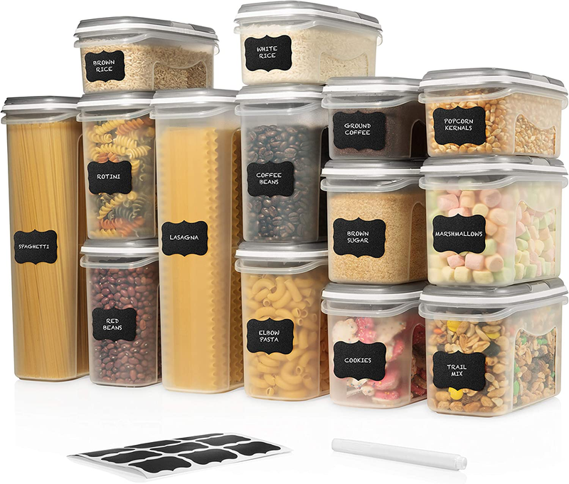 LARGE SET 28 Pc Airtight Food Storage Containers with Lids (14 Container Set) Ai
