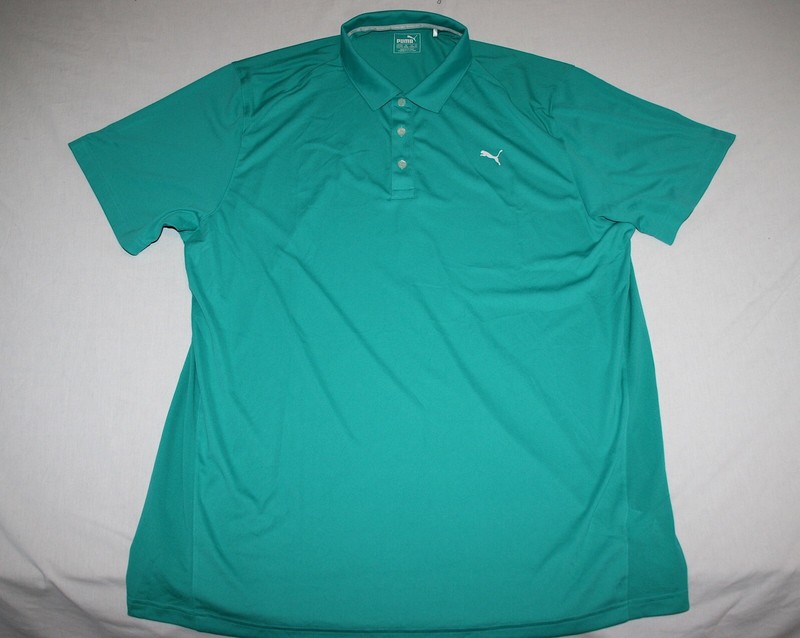 puma green polo shirt