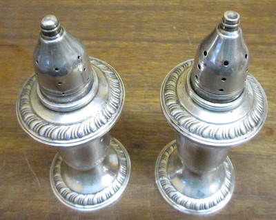 Spaulding Sterling Silver Weighted Salt and Pepper Shakers Glass Lined