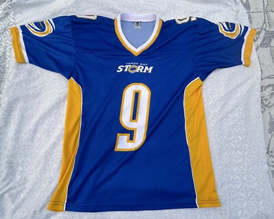 AFL  Tampa Bay STORM  Blue #9 Men's Short Sleeve Jersey Small
