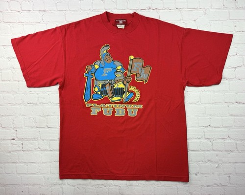 PLATINUM FUBU FAT  刺繍 ゲームシャツ XXL Vintage Fubu Platinum Fat Albert Big Face Sweater Size XL
