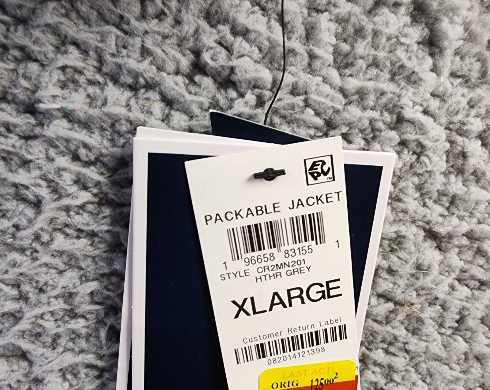 Club Room Quilted Packable Puffer Jacket Men's XL Heather Grey Zip Closure L/S~ - Picture 7 of 15