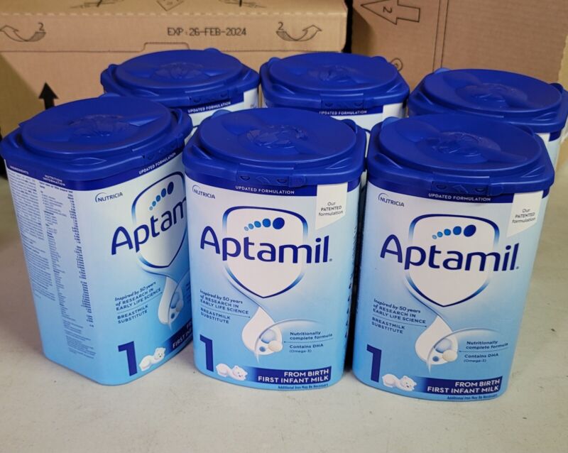 6 Pack Nutricia Aptamil Stage 1 — Milk Based Powder — Infant Formula 02/2024 NEW
