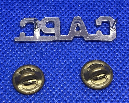 C.A.P.C. Civil Air Patrol Cadet Silver Tone Metal Lapel Pin Tie Tack