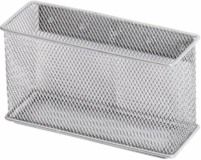 Ybmhome Wire Mesh Magnetic Storage Basket, Container, Silver 2305  Large