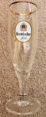 Vintage Pilsner Beer Glasses German Krombacher Pils  Boxed Set of 4