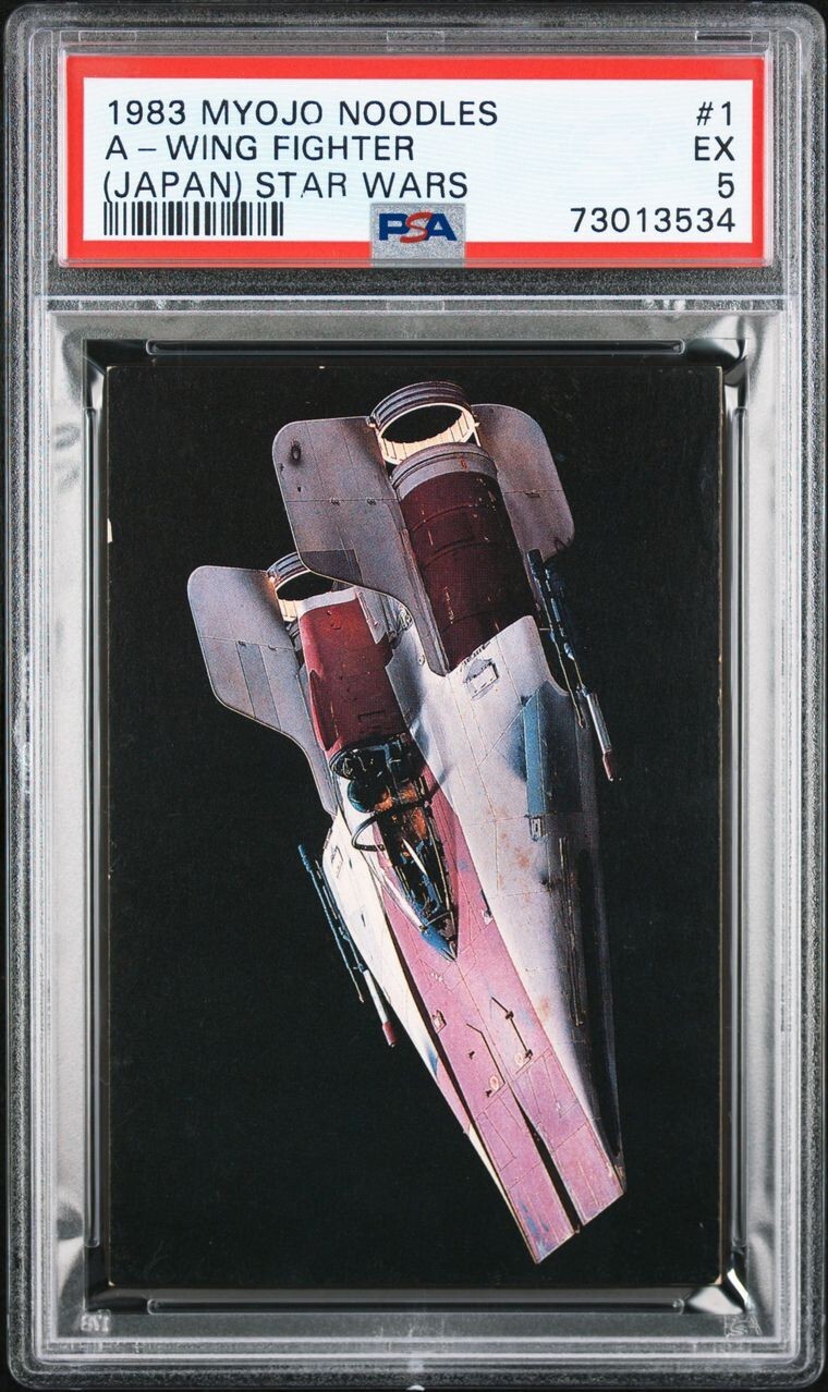 VINTAGE 1983 MYOJO NOODLES STAR WARS CARD JAPAN #1 A-WING