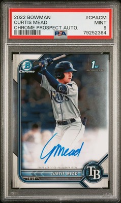 CURTIS MEAD 2022 Bowman Baseball 1ST AUTOGRAPH