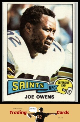 1975 Topps #468 Joe Owens New Orleans Saints Football Card VG/EX