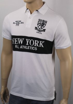 Polo Ralph Lauren White Custom Fit NY New York Rugby Club