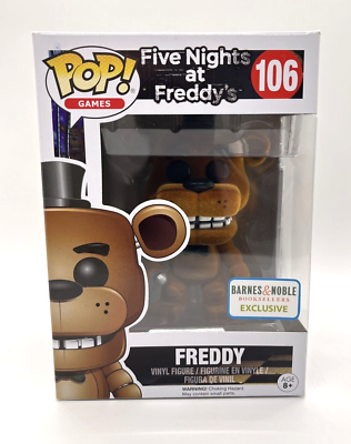 Funko POP Five Nights at Freddys Flocked Freddy 106 FNAF Barnes Noble Exclusive