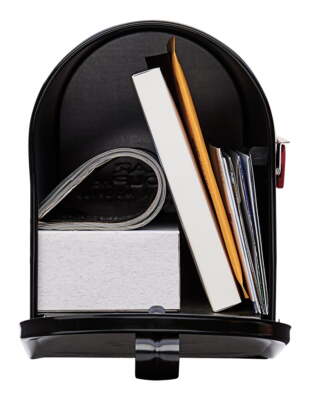 Gibraltar Mailboxes Classic Medium Steel, Post Mount Mailbox, T1S00B00, Black