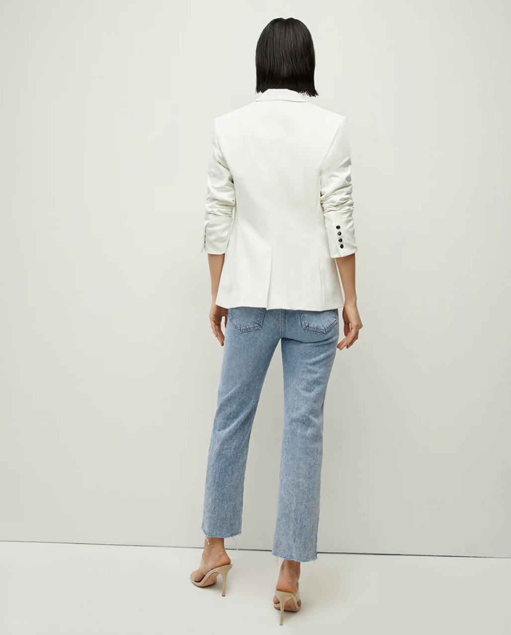 Pre-owned Veronica Beard $645  Iconic Scuba Jacket In Warm White