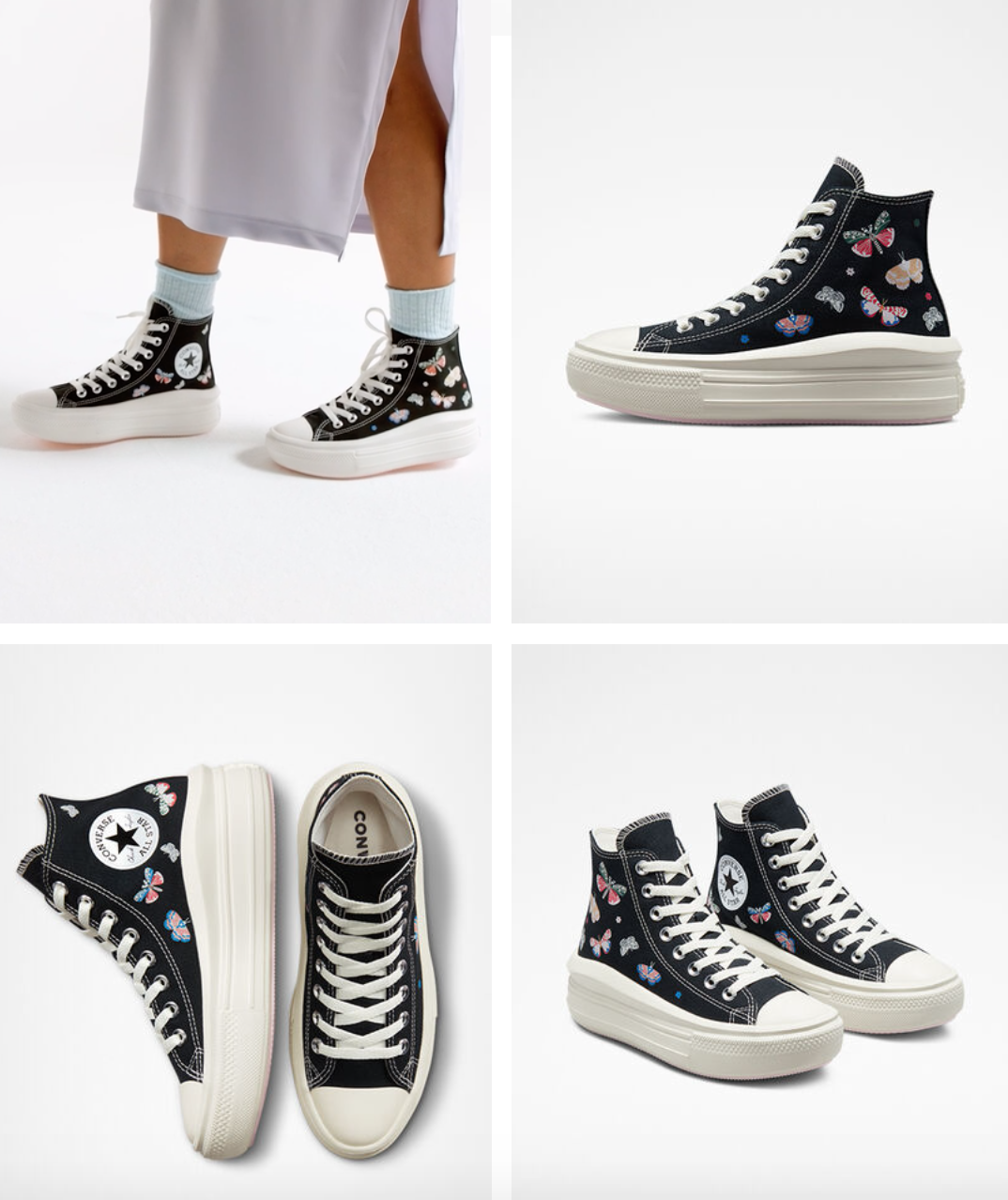 Pre-owned Converse Women's  Ctas Move Platform Butterfly Wings A05994c A08108c In As Pictured