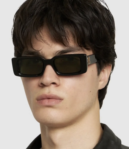 Pre-owned Off-white Oeri127s24pla0011055 Arthur Black Sunglasses In Green